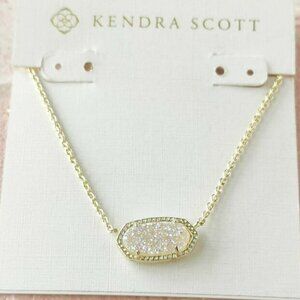 Kendra Scott Elisa Iridescent Drusy Gold Necklace